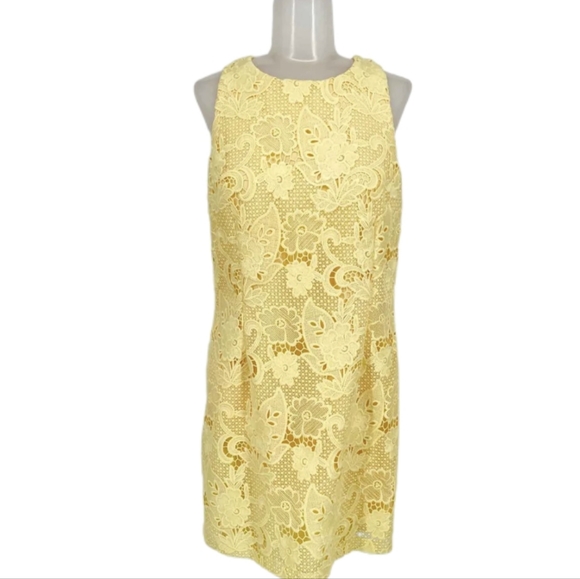 Eliza J Dresses & Skirts - Eliza J Women's Yellow sheath Lace Size 18